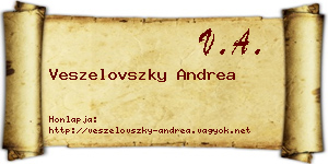 Veszelovszky Andrea névjegykártya