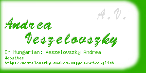 andrea veszelovszky business card